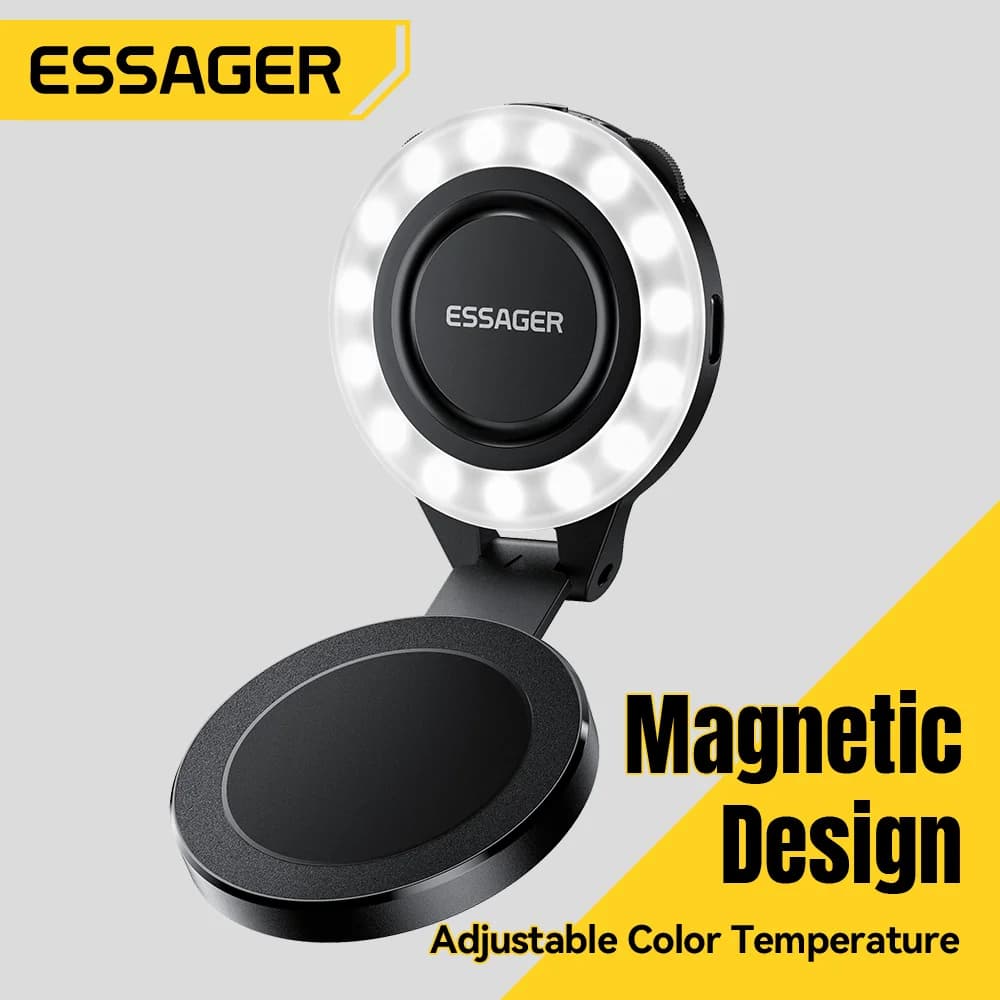 Mini magnetisk fill light til smartphone, 3 lysmoduser