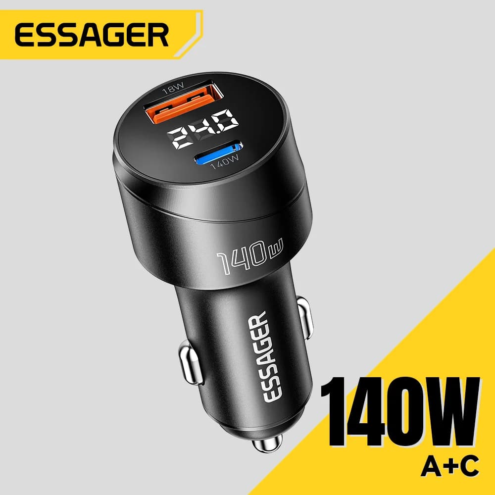 140 W USB-C biloplader med PD 3.1 hurtigopladning