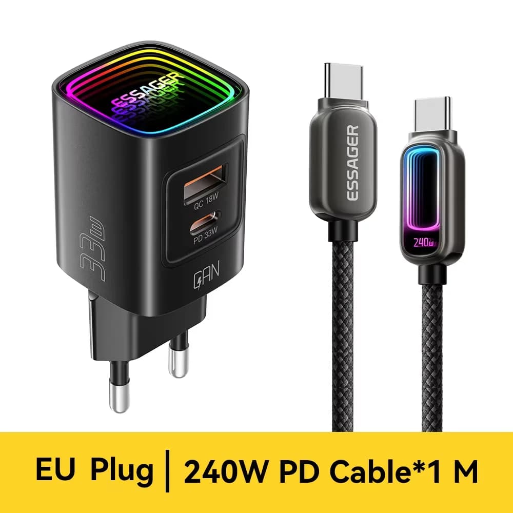 33W GaN USB-C PD bærbar oplader