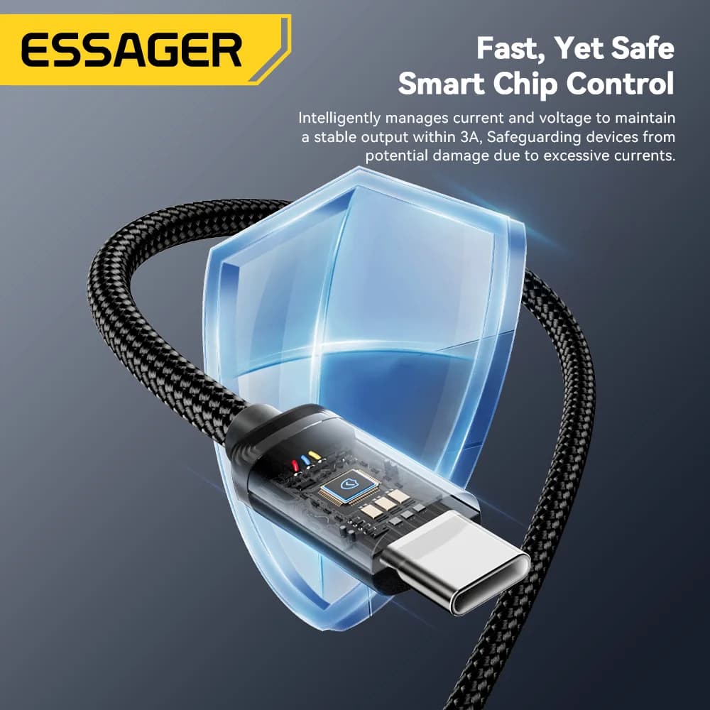 3A USB-A til USB-C Hurtigladnings- og datakabel