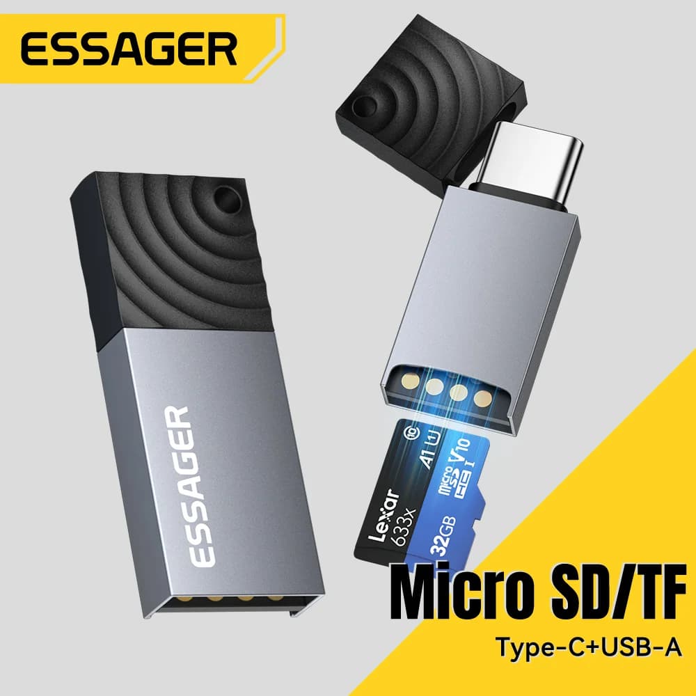 2-i-1 USB-C og USB 2.0 kortlæser